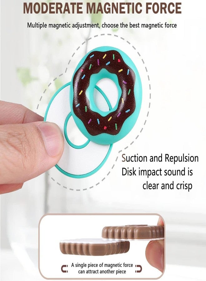 Pmeixcy Stress Relief Toys Adults, Fidget Toys Adults, 3PCS Cookie & Donut Fidget Push Slider, Quiet ADHD Sensory Toy for Adult Teens Kids - Magnetic Stress Relief Tools - Image 2